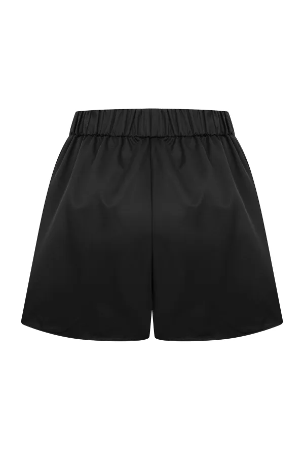 Elasticated Short-Black