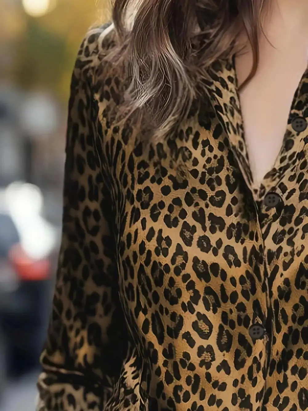 Graceful Leopard Button Up Button Up Shirt