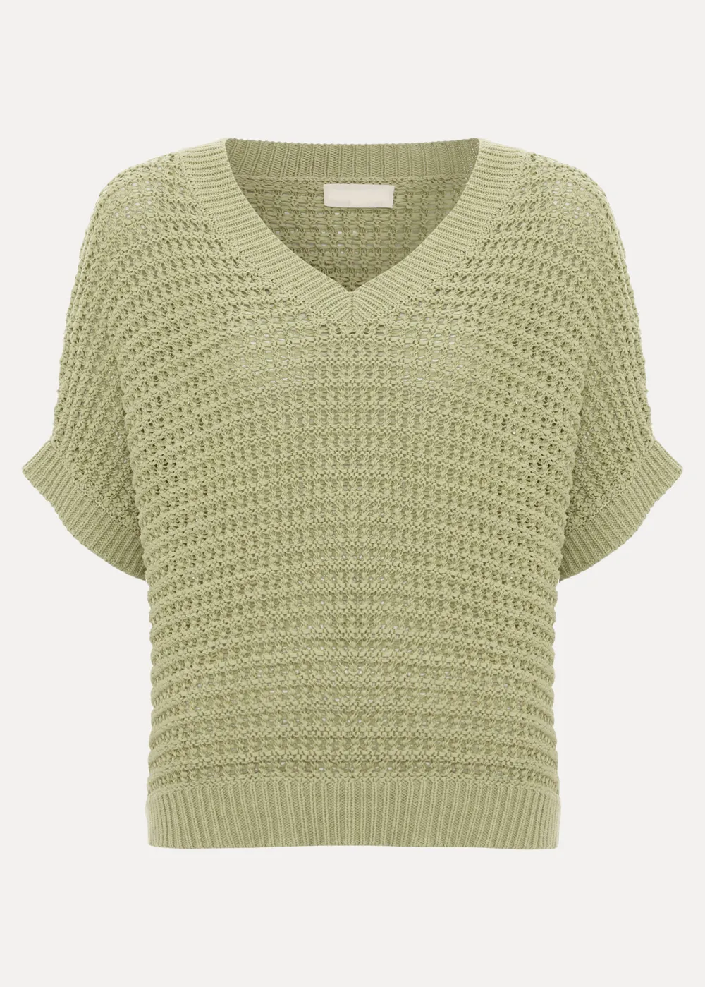 V-Neck Ribbed-Knit Sweater