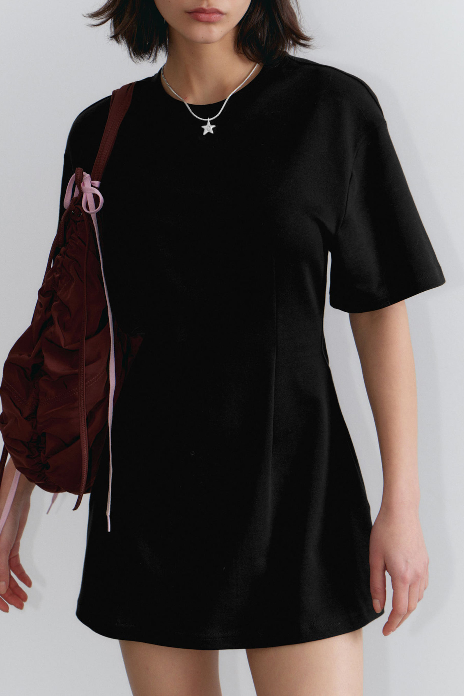 Drop Shoulder Half Sleeve Dress