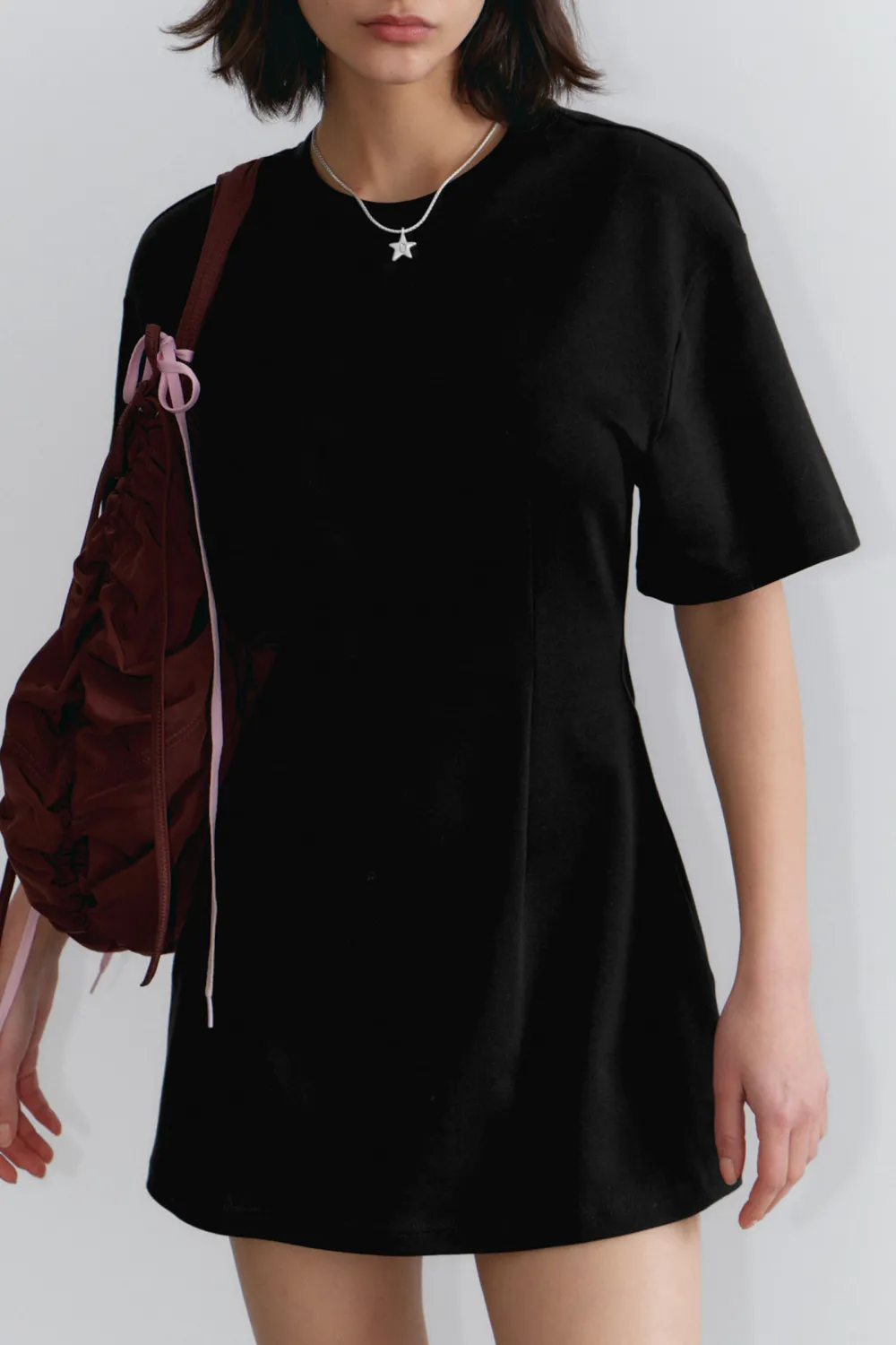 Drop Shoulder Half Sleeve Dress
