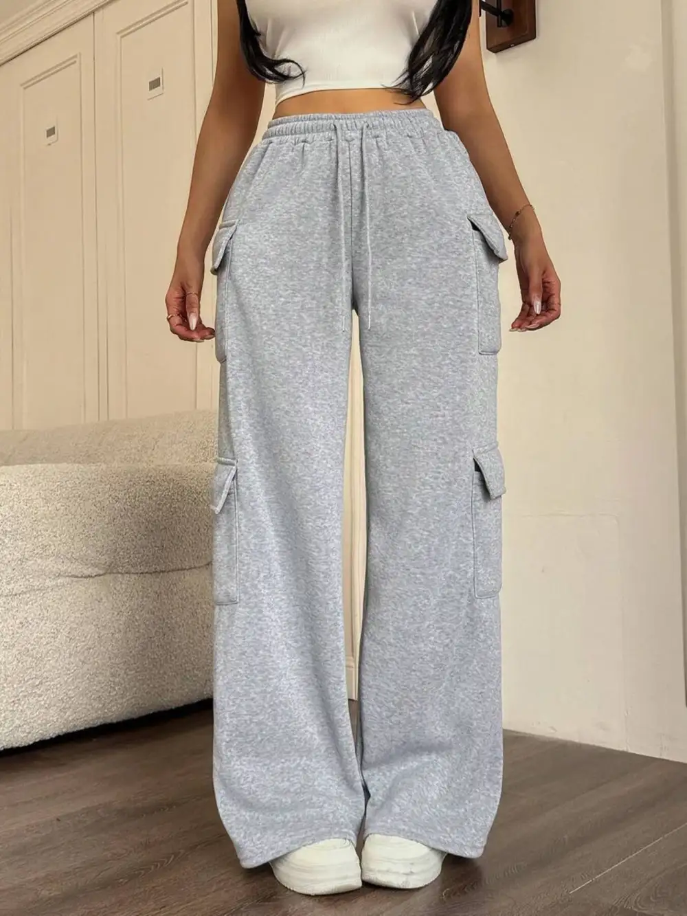 Casual Drawstring Loose Fit Pants