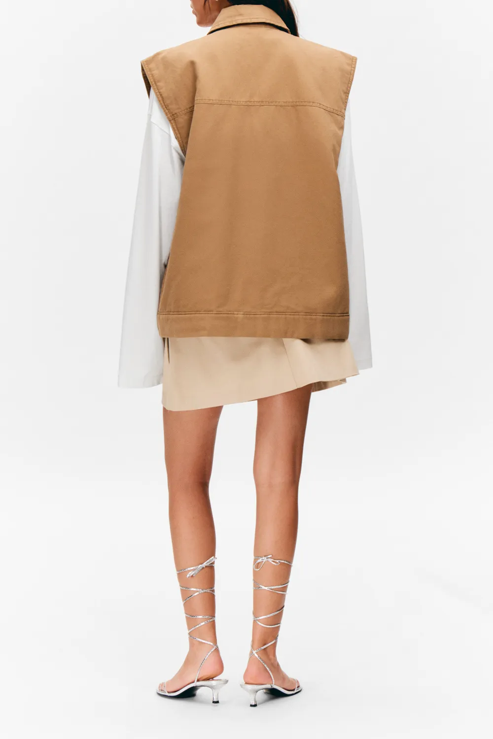 Pocketed Zip Up Vest