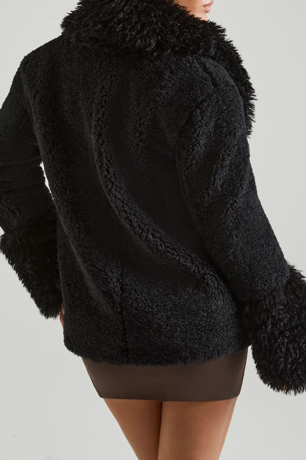 Ladies Loose Thickened Lamb Wool Coat