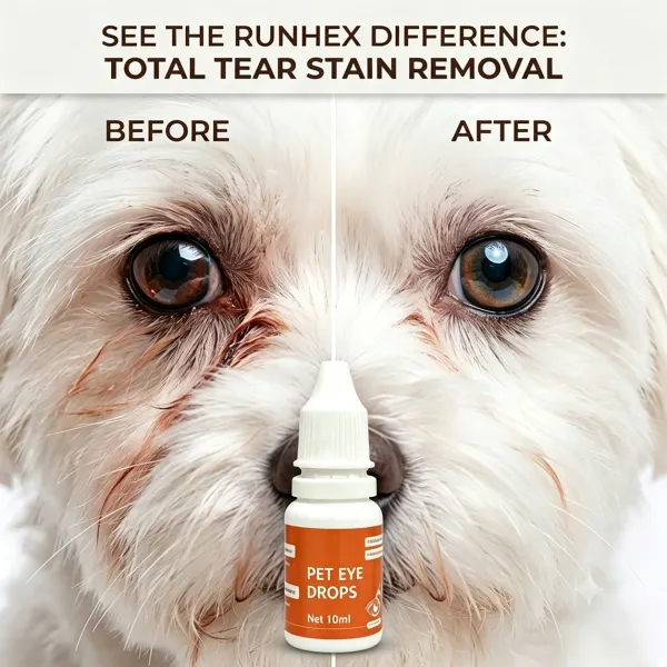 BUYFERVIA Pet Eye Drops, Dog & Cat Eye Wash Solution | Specially formulated eye drops for dogs and cats to flush and soothe eye irritation, remove tear stains in dogs, safe for all animals