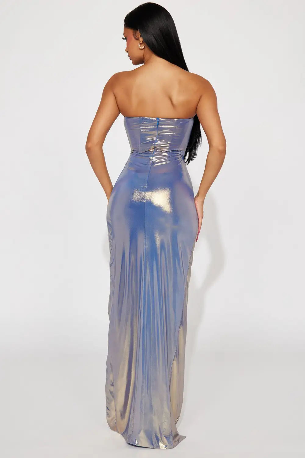 Venus Metallic Gown - Blue
