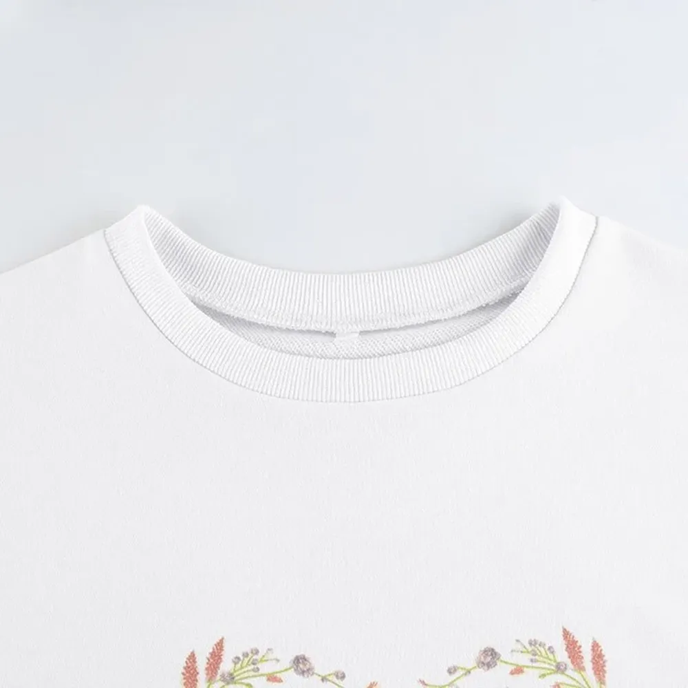 Flower Print Vintage Sweatshirt