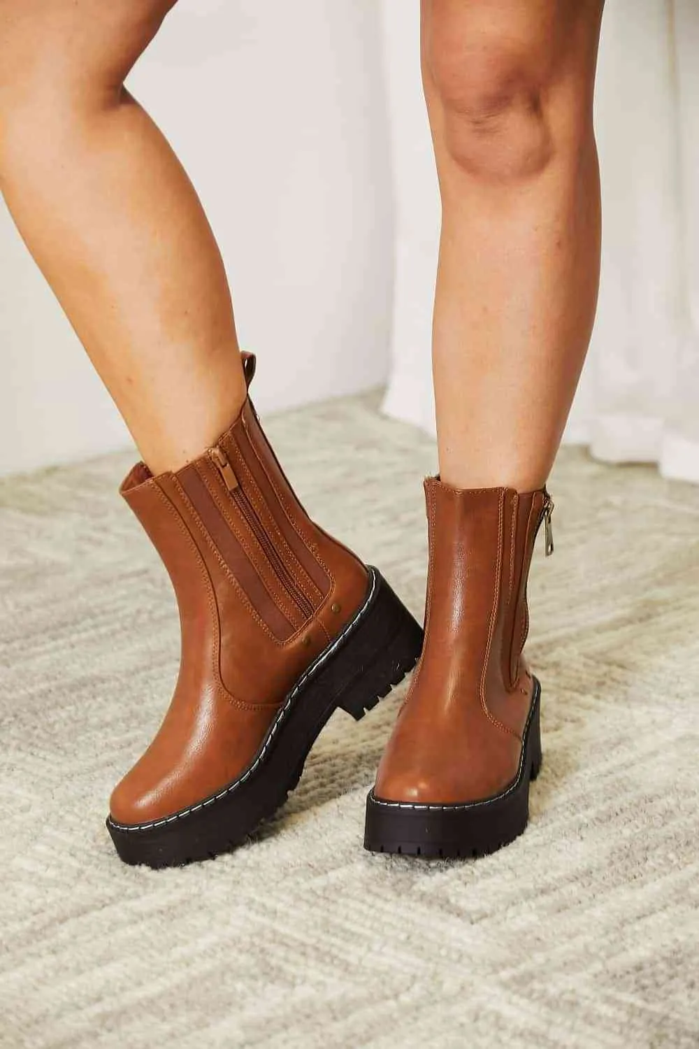 Straw Platform Boots