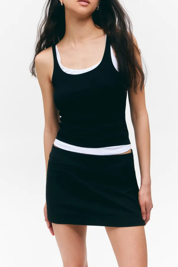 Low Rise Mini Skirt