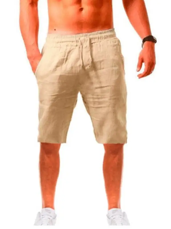 Relaxed Linen Blend Breathable Shorts