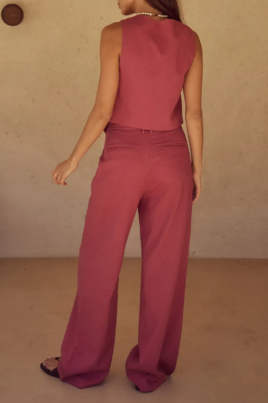 Cotton And Linen Casual Pants