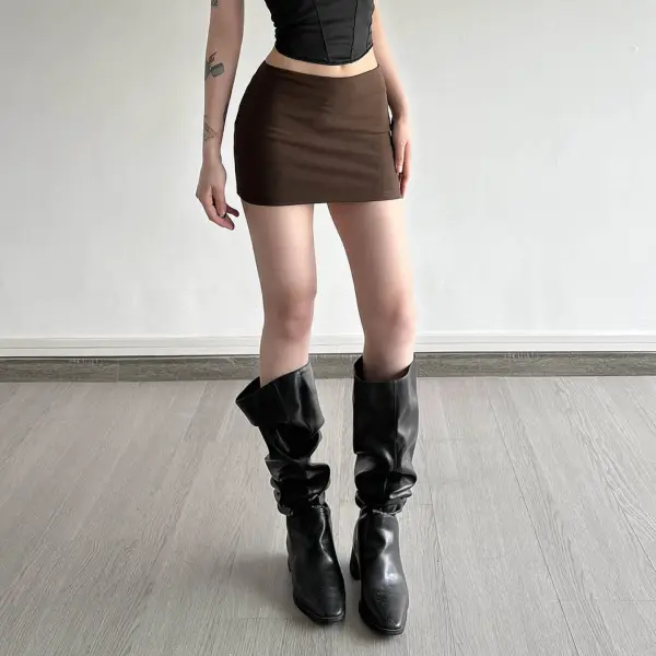 Premium Bodycon Mini Skirt with Built-in Shorts