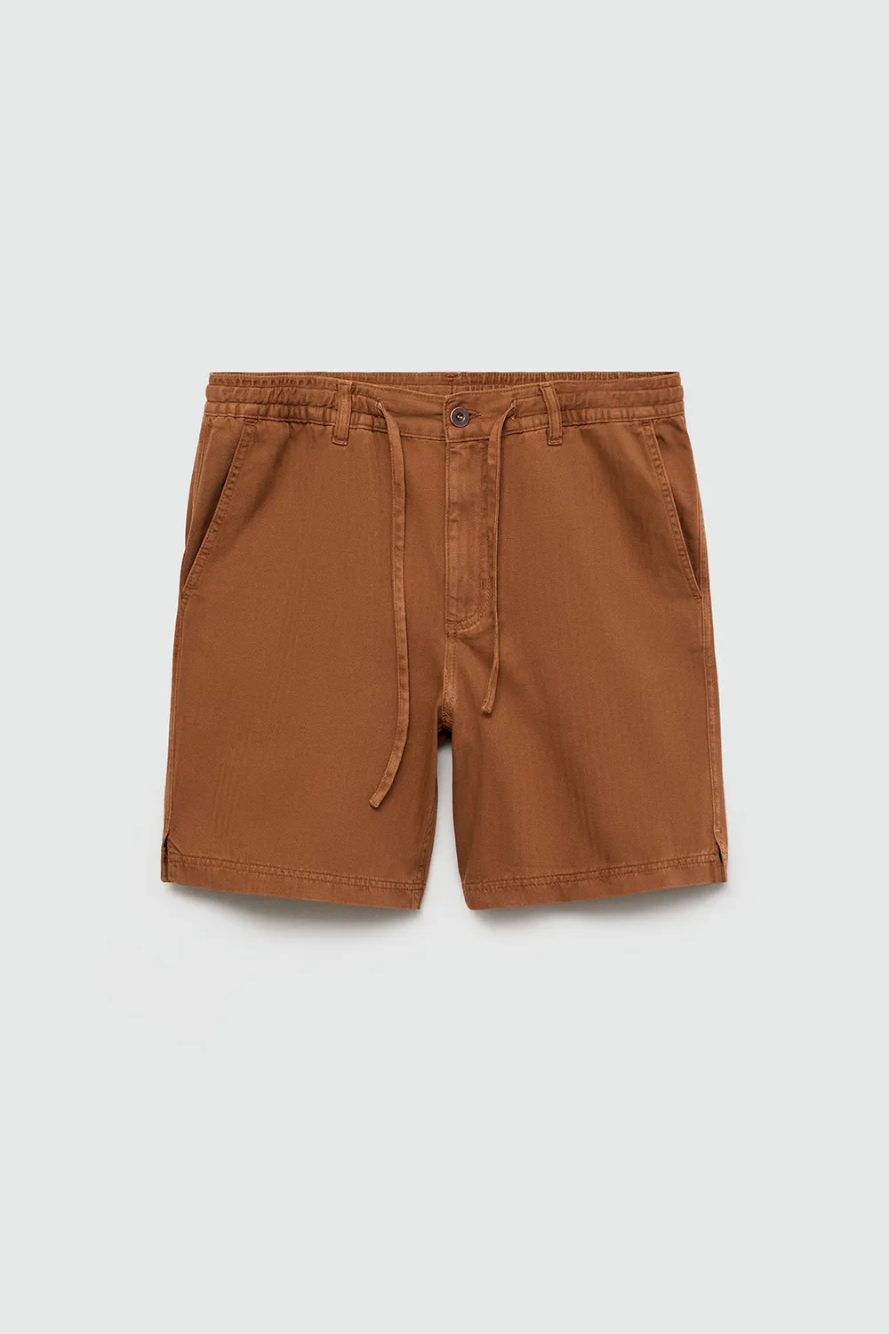 Denim Shorts With Drawstring