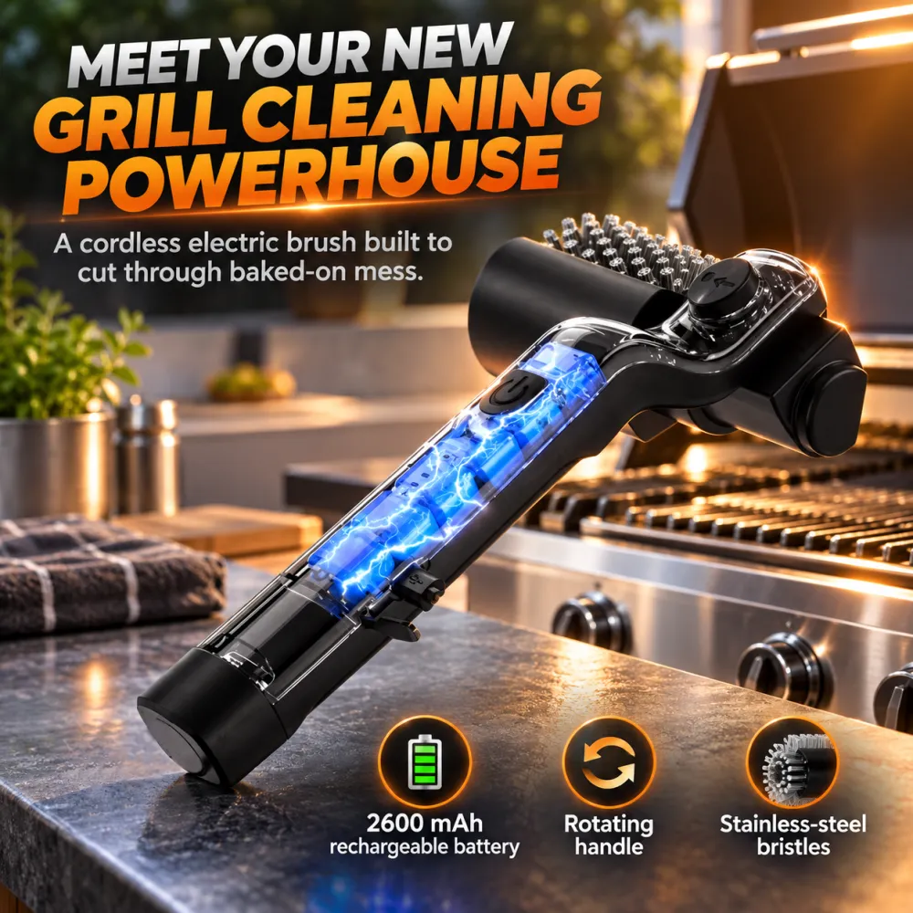 Wireless Electric Grill Cleaning Brush