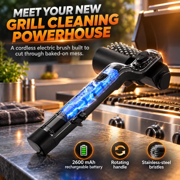 Wireless Electric Grill Cleaning Brush