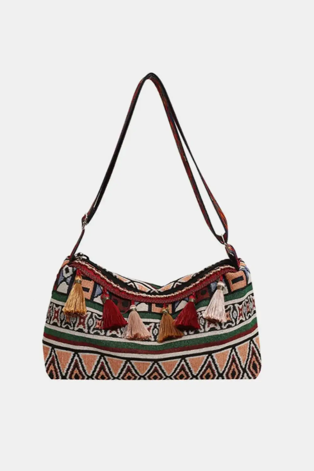 Tassel Accent Shoulder Bag