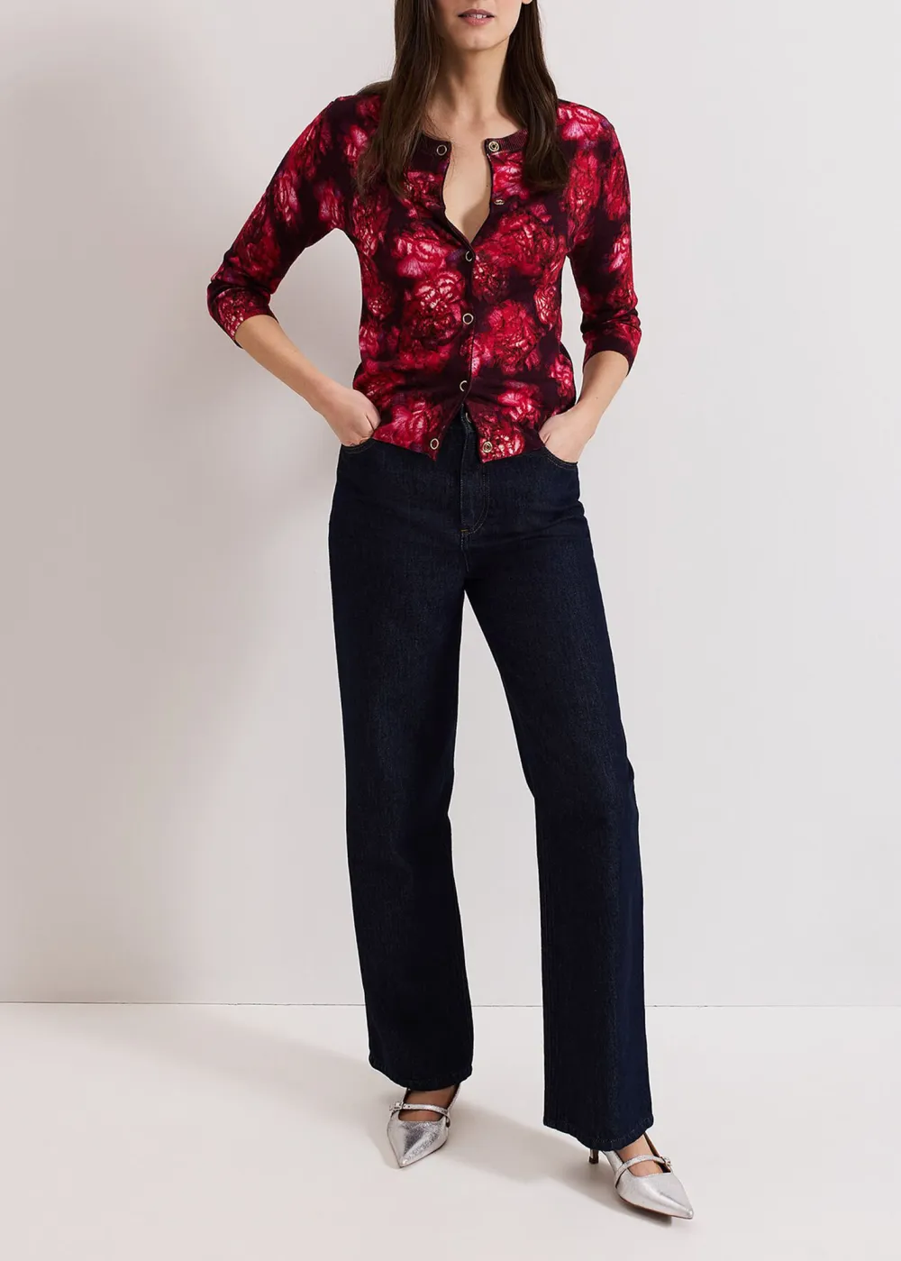Floral-Printed Women's Cardigan