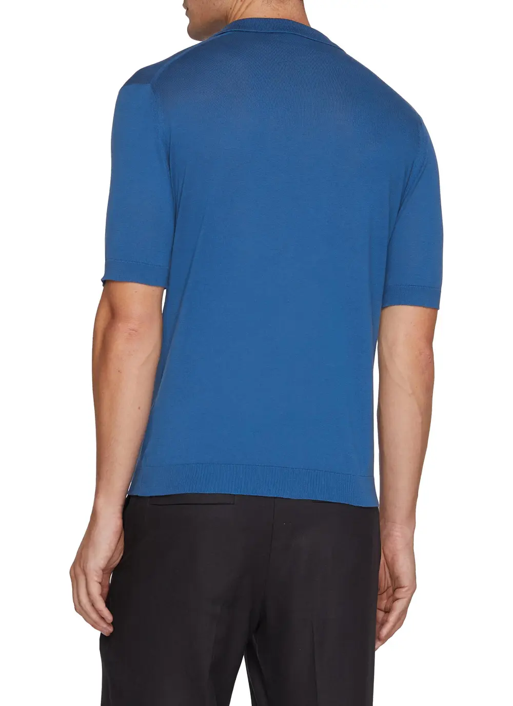 Soft And Comfortable Skinny Blue Polo Shirt