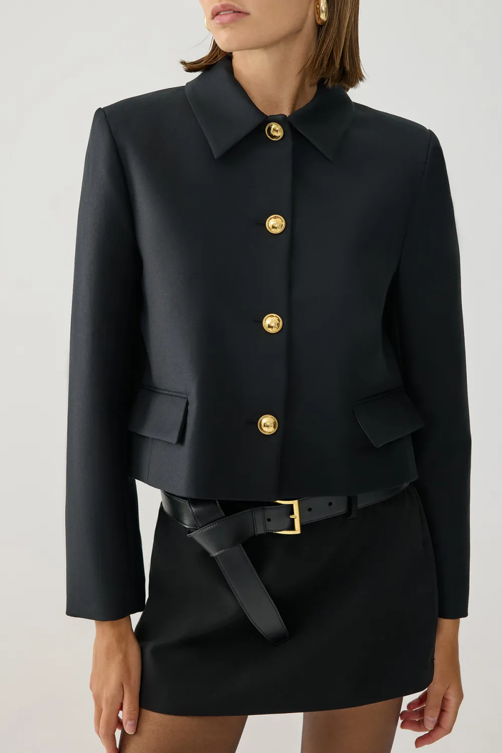 Lapel Shirt-Black