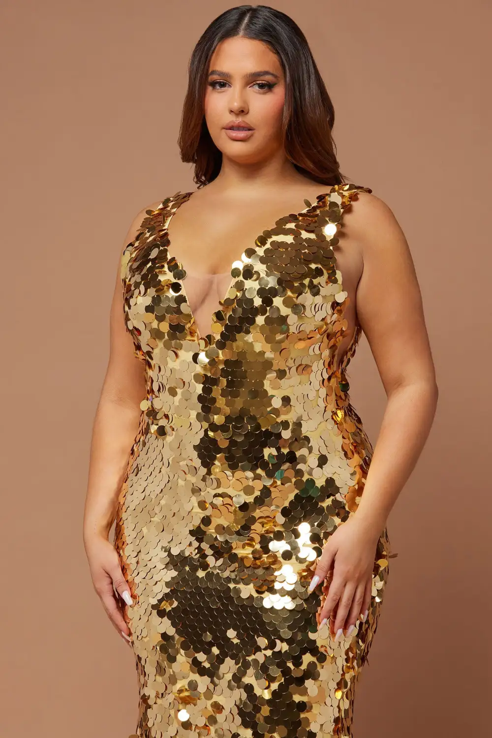 See Me Shining Sequin Gown - Gold