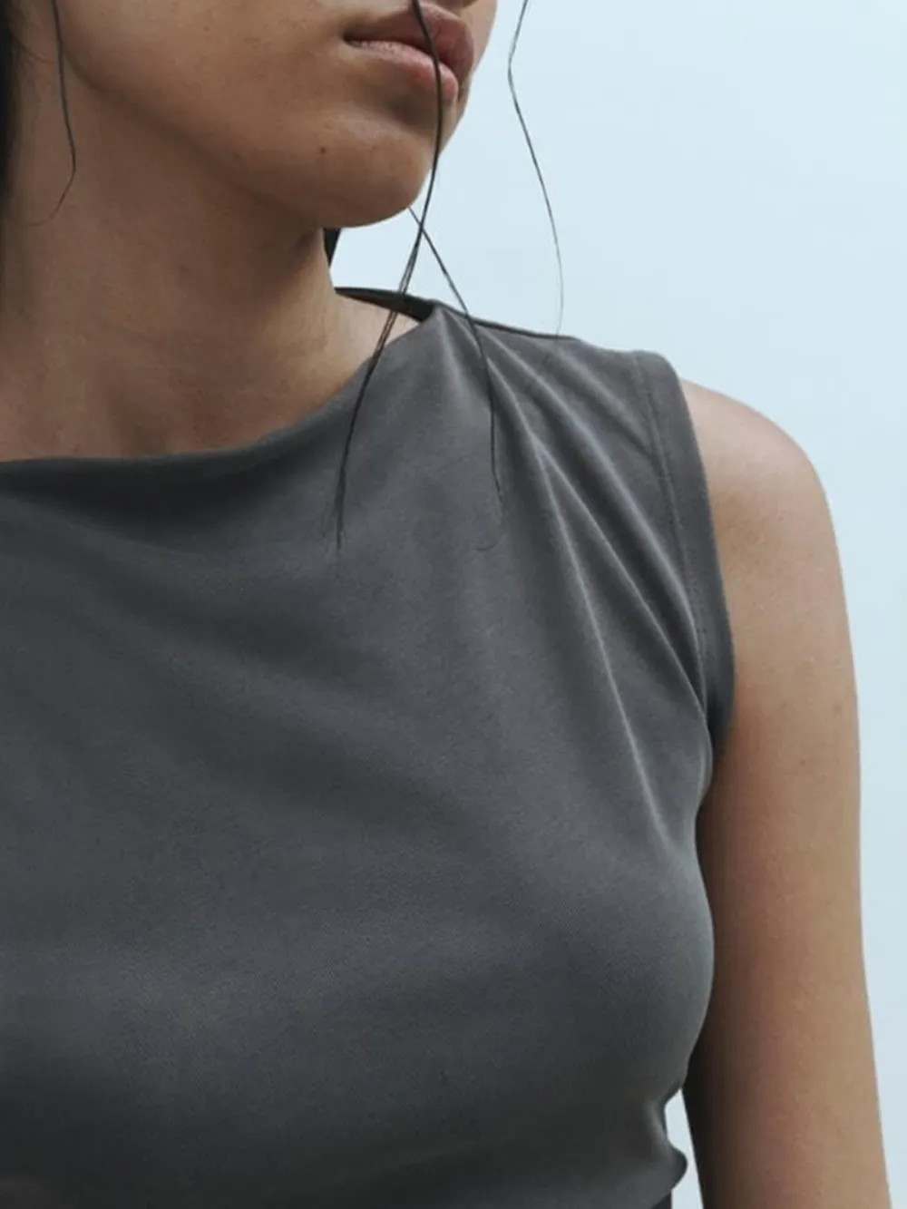 Side Ruched One Sleeve Top