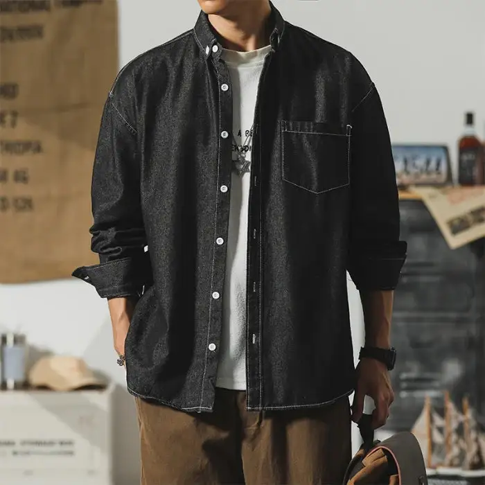 Washed Denim Button Shirt
