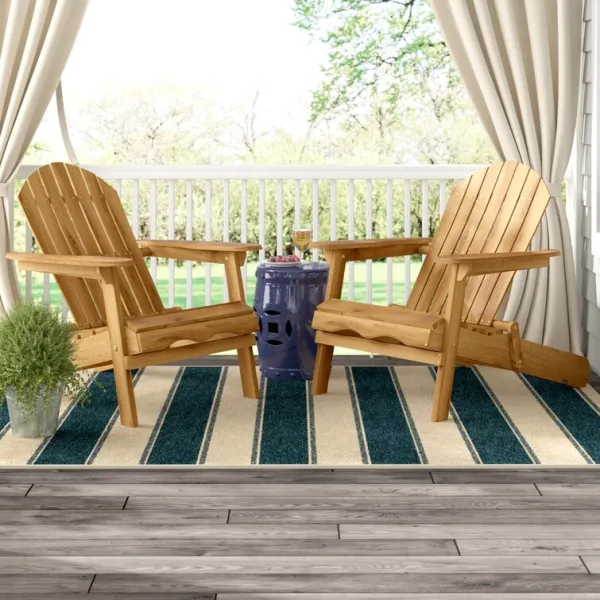 Woking Acacia Outdoor Adirondack Chair Set