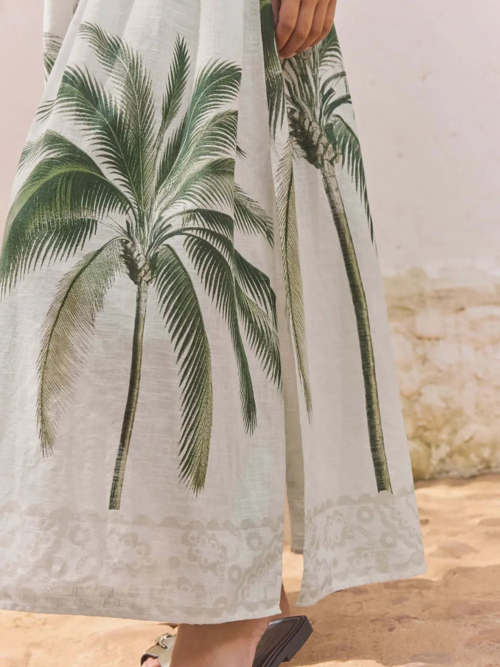 Beige Long-Sleeved Tie Waist Kimono Cardigan