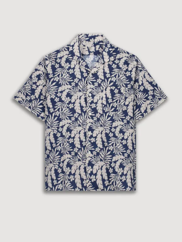 Casual Soft And Comfortable Blue Print Shirt