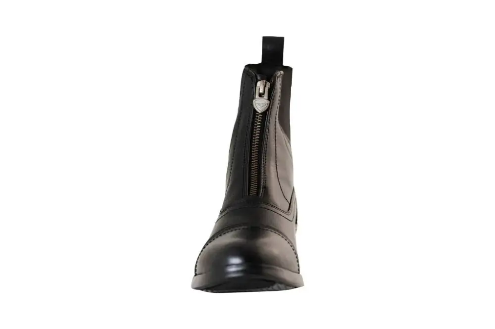 Minimal Zip Leather Paddock Boots
