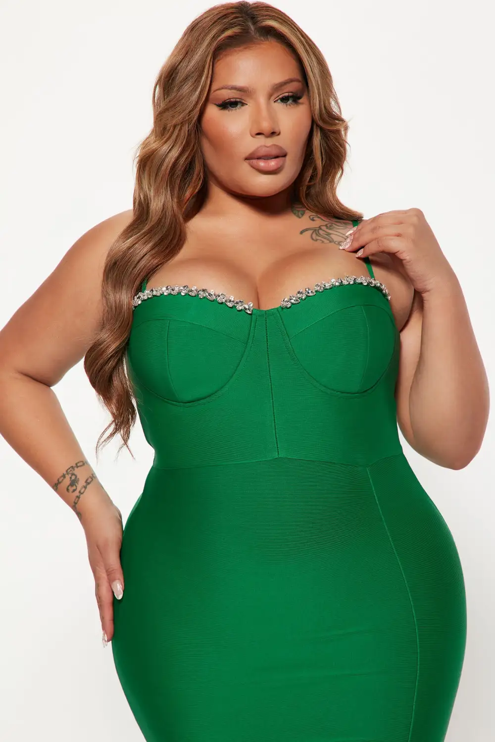 Cocktail Please Bandage Midi Dress - Green