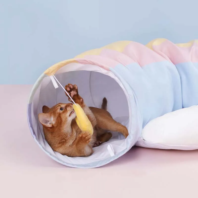 Rainbow Cat Tunnel Bed