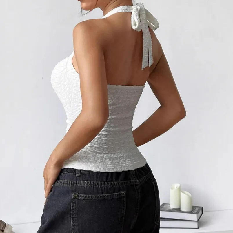 Premium Backless Cropped Knit Tank