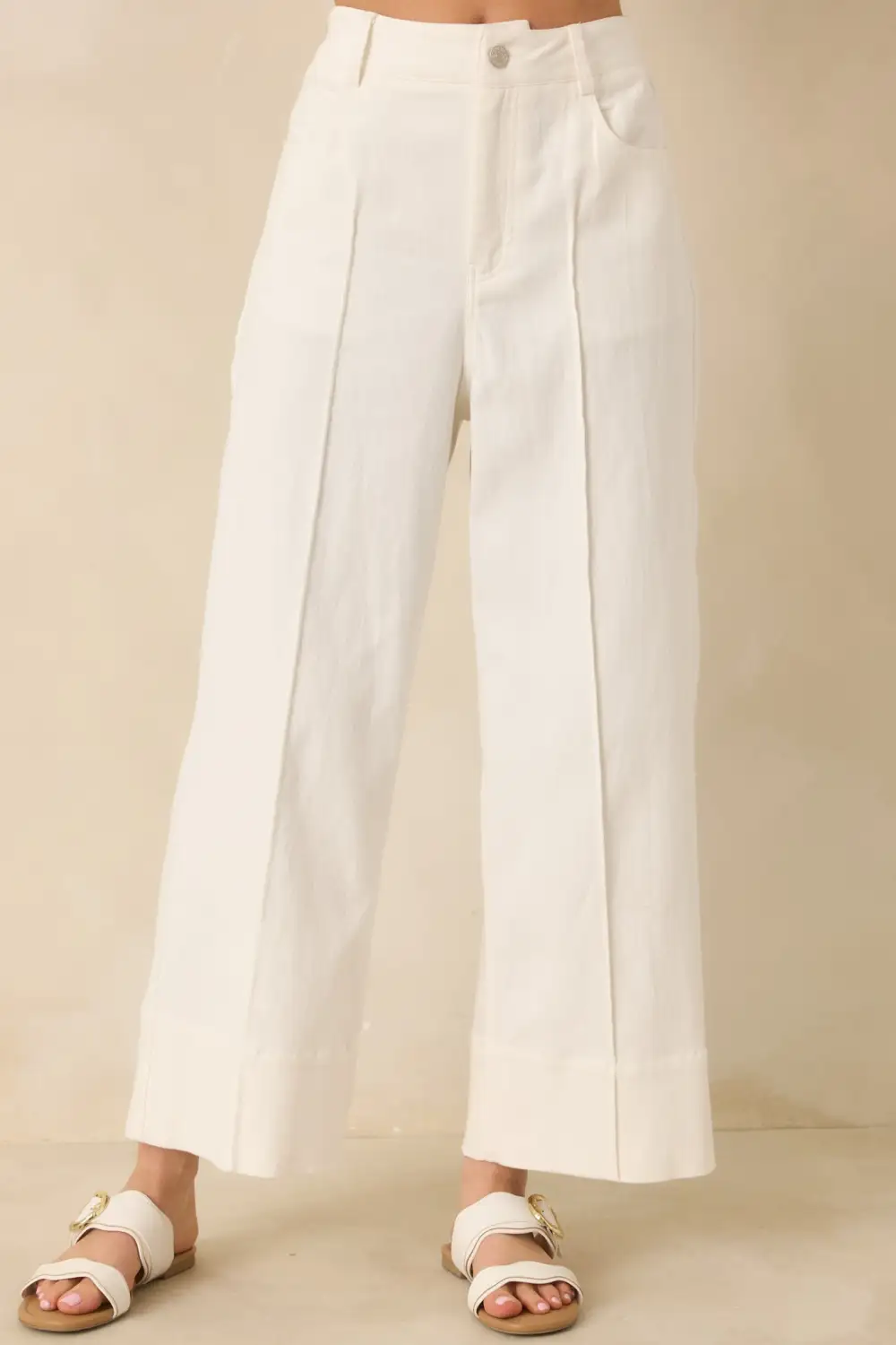 Cotton Wide Leg Casual Pants