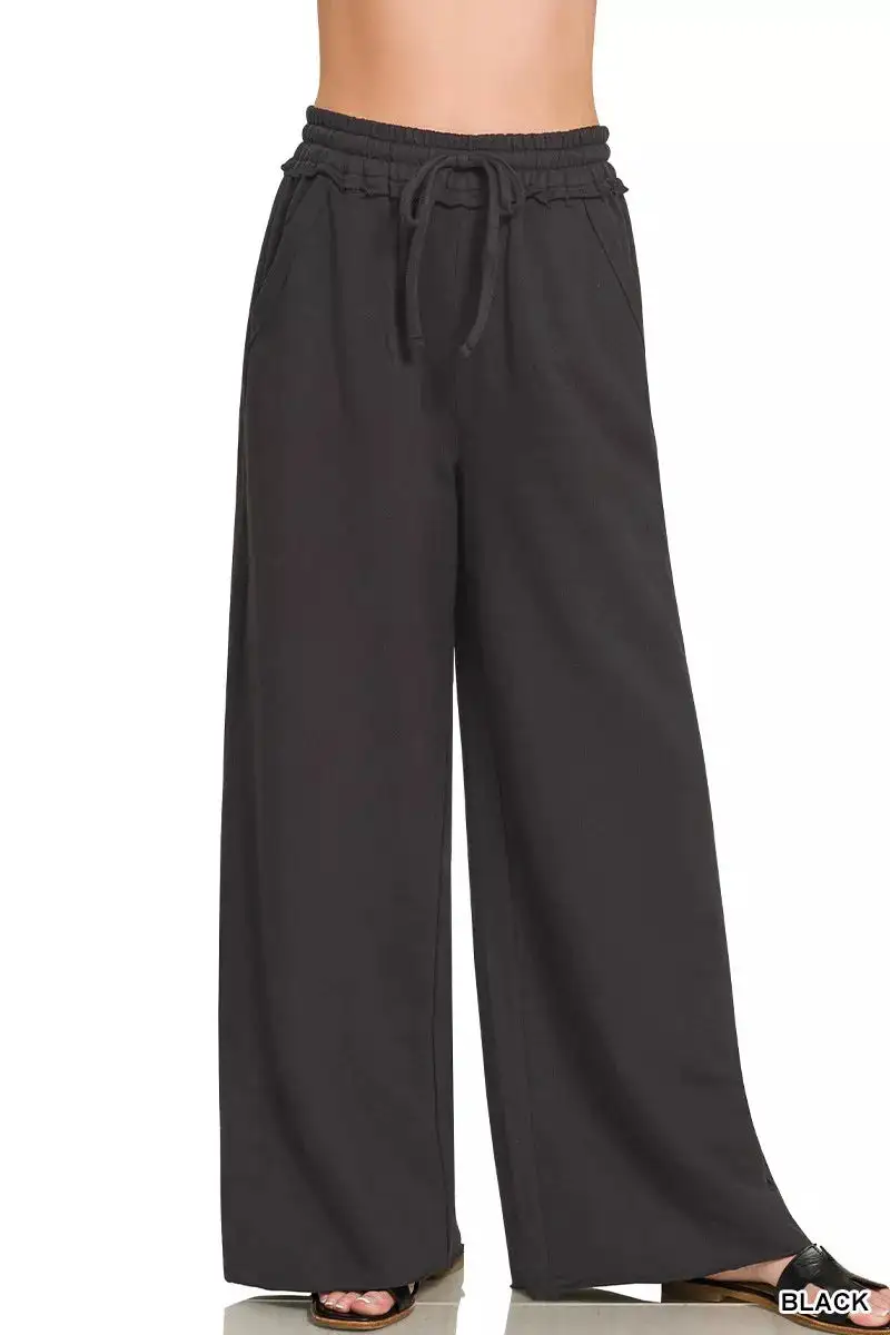 Everyday French Terry Wide Leg Sweatpants Pants