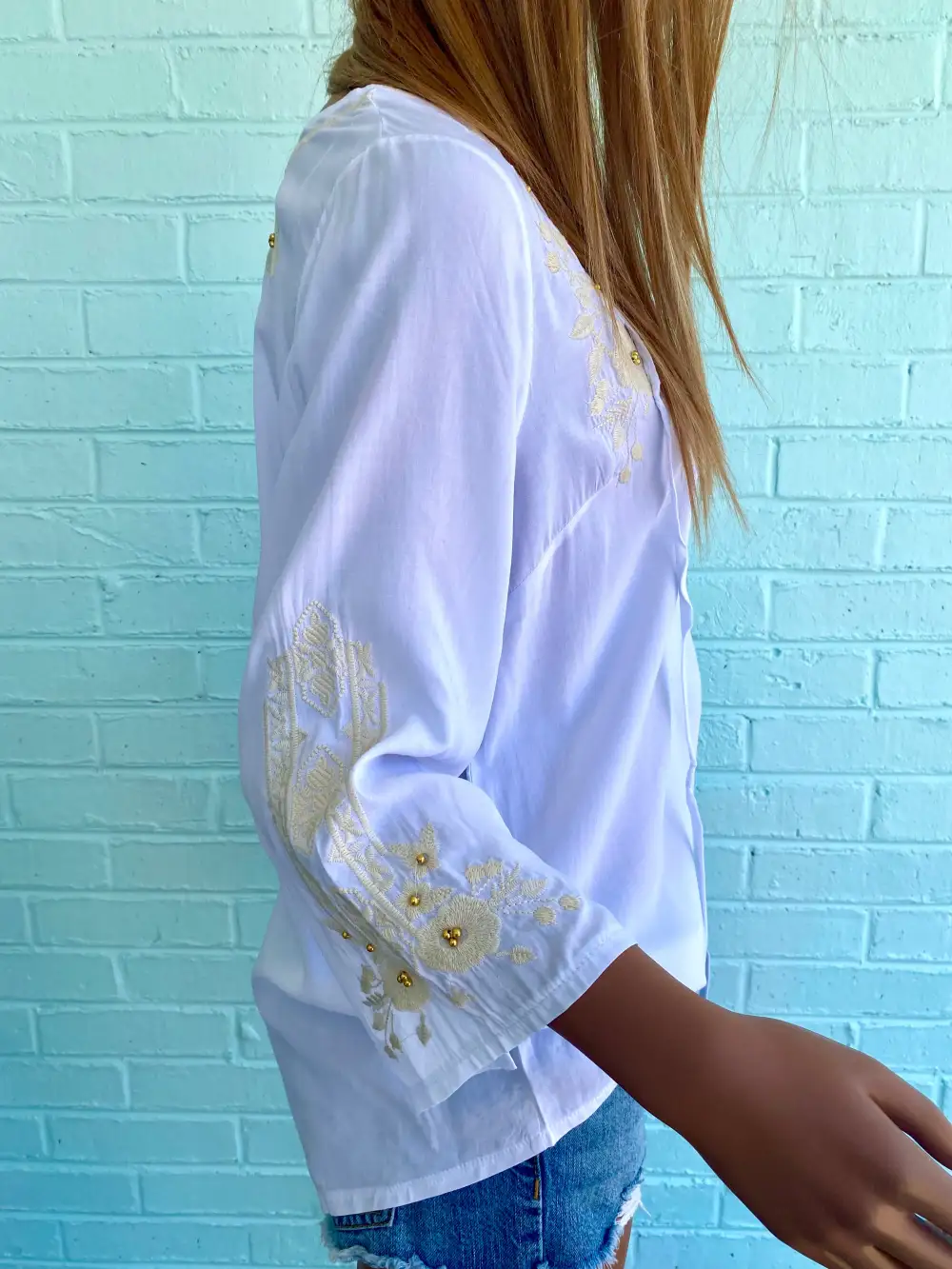 Soft Floral Embroidered Tunic