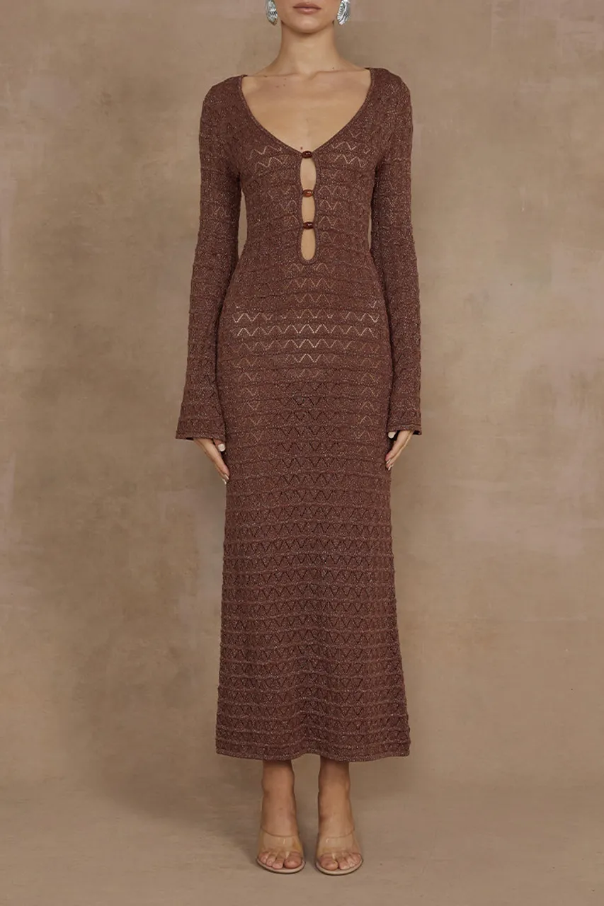 Relaxed Comfort Knit Midi Dress