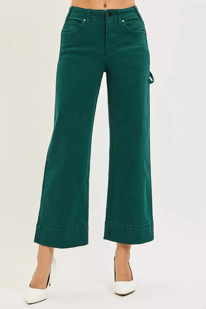 Tummy Control High Rise Crop Wide No Waist Band