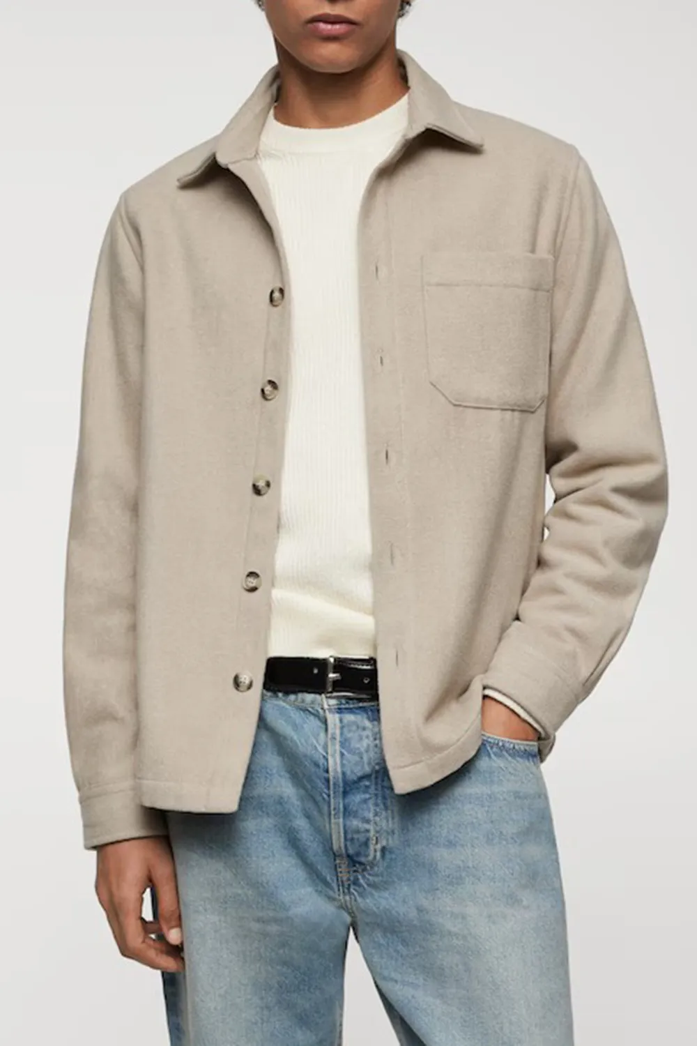 Regular-Fit Overshirt With Pocket