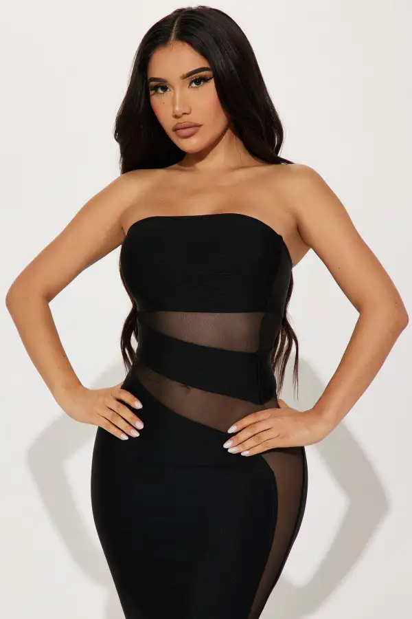Mackenzie Bandage Maxi Dress - Black