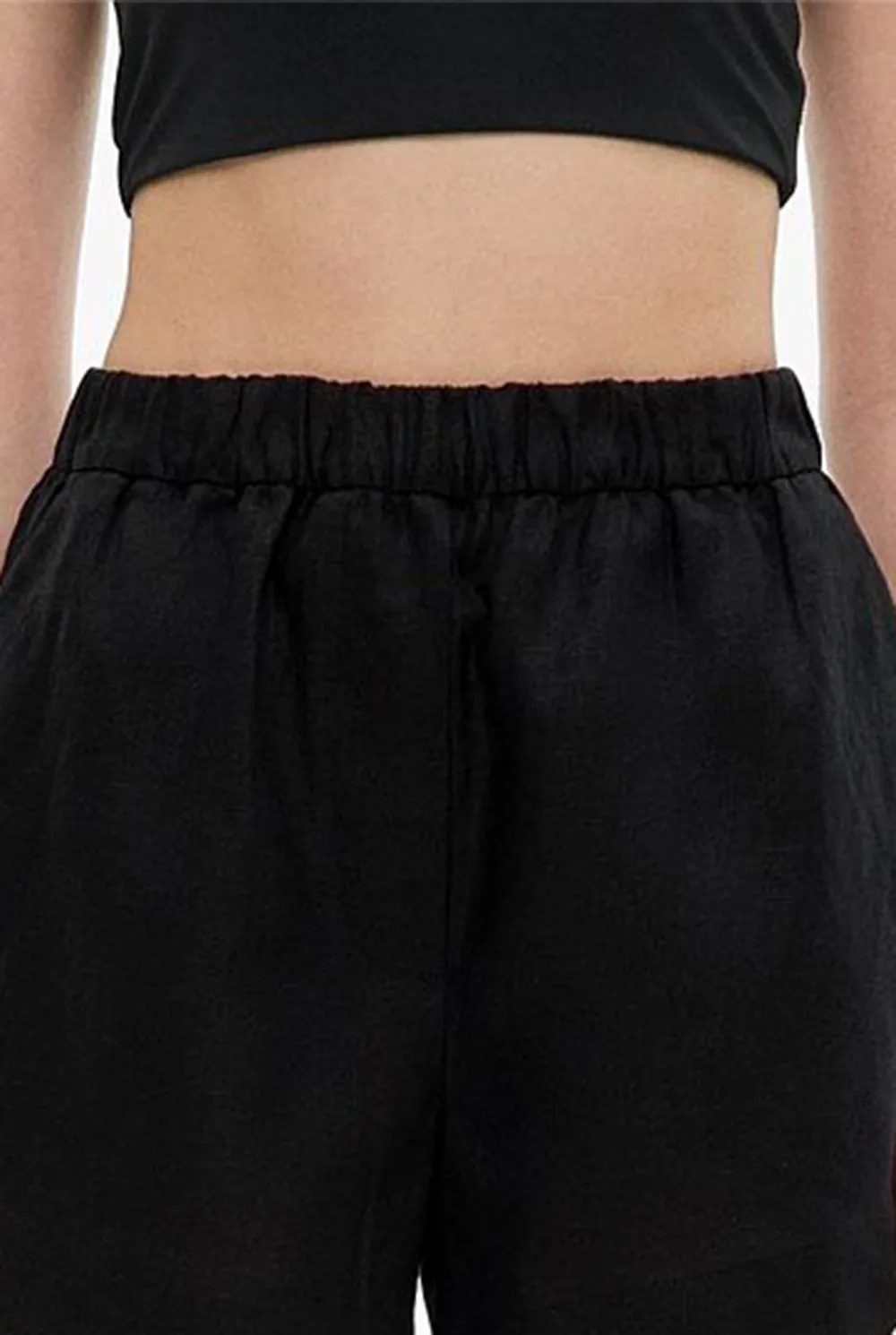 Flax Texture Thin Short Pants