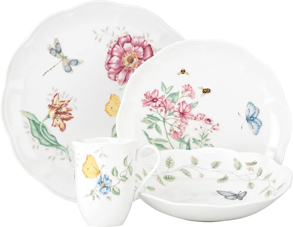 Lenox 865075 Butterfly Meadow 28-Piece Dinnerware Set