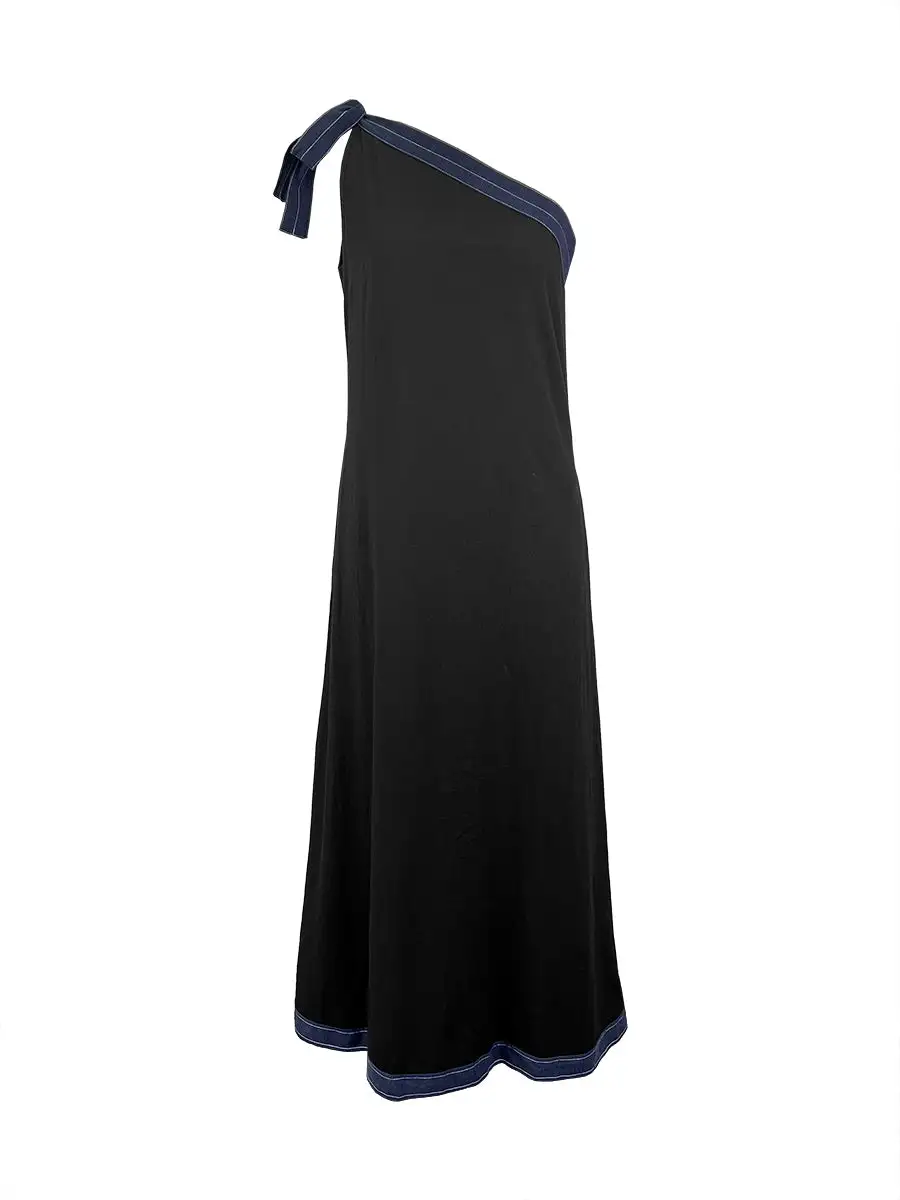Asymmetric Sleeveless Maxi Dress