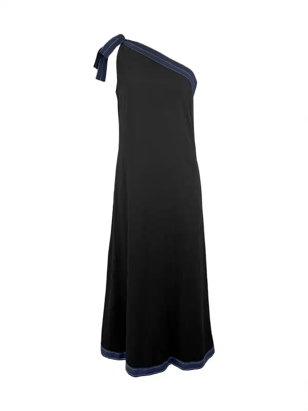 Asymmetric Sleeveless Maxi Dress