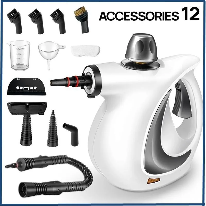 High-Temperature High-Pressure Steam Cleaner, Household Multi-Function Handheld Cleaning Machine, 12-Piece Set