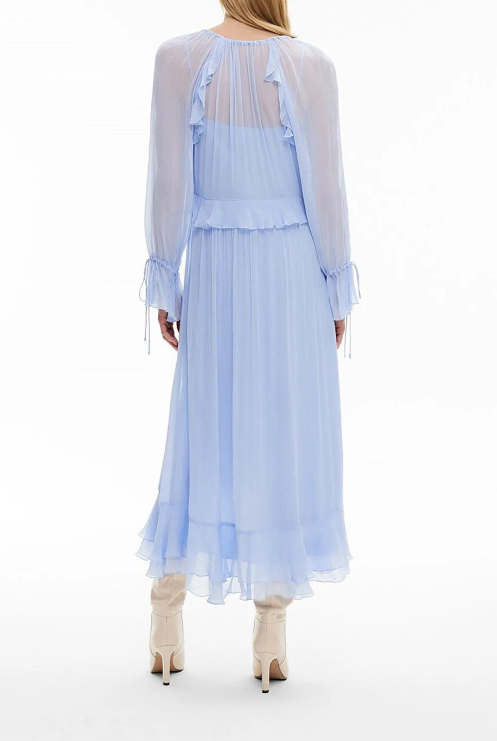 Ruffled V-Neck Dress