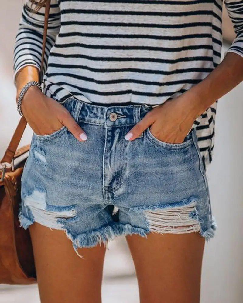 Women' Casual Stretch Jeans Shorts
