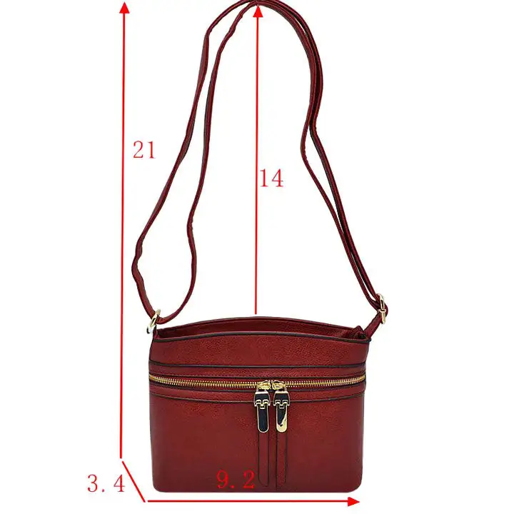 Zipper Detail Crossbody Bag