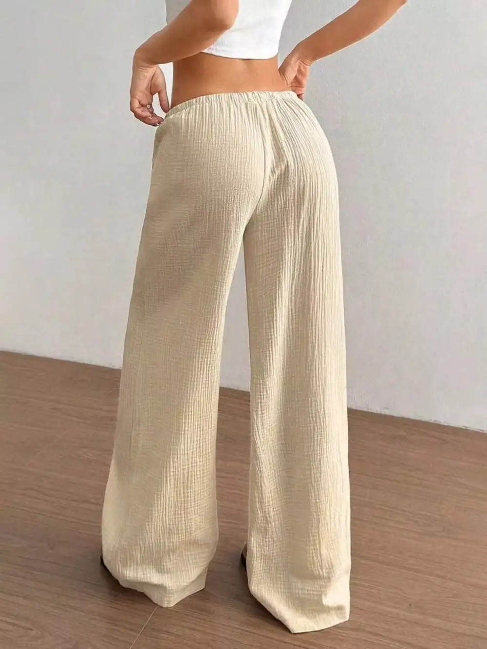 Full Size Drawstring Wide Leg Pants