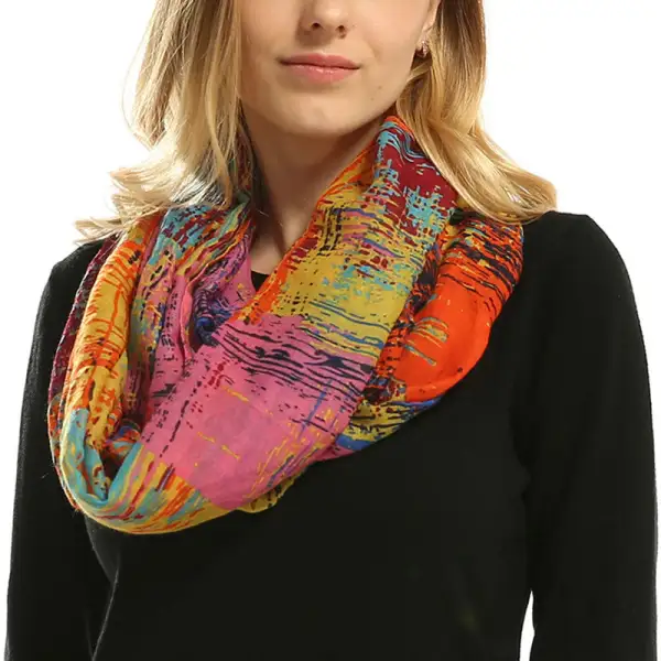 Flowing Abstract Print Scarf